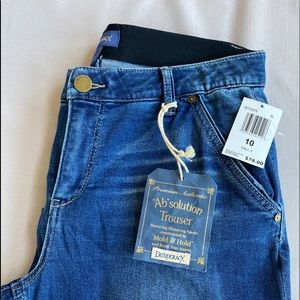 Democracy Ab Solution Cotton Denim Trouser Sz10NWT
